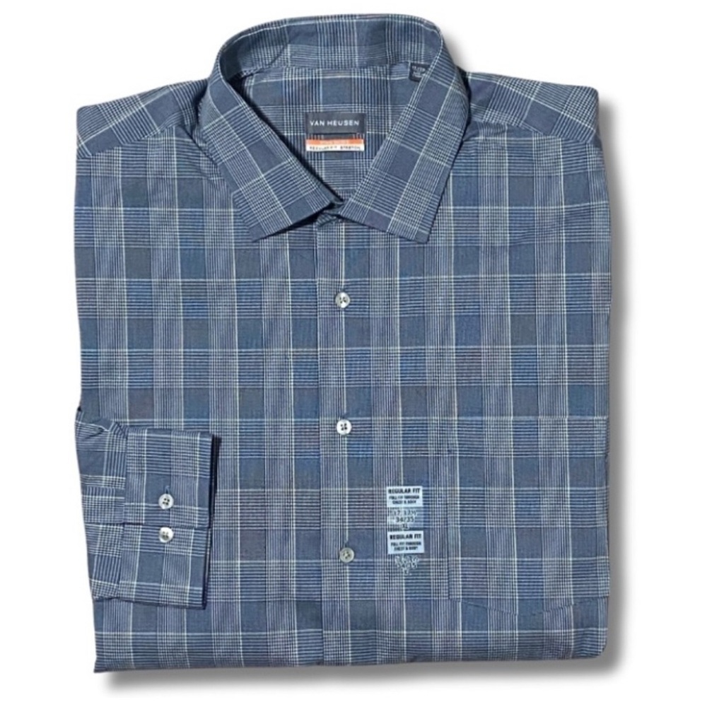 NWT Van Heusen Stain Shield Dress Shirt Size 17-17.5” 34/35 - Picture 3 of 13